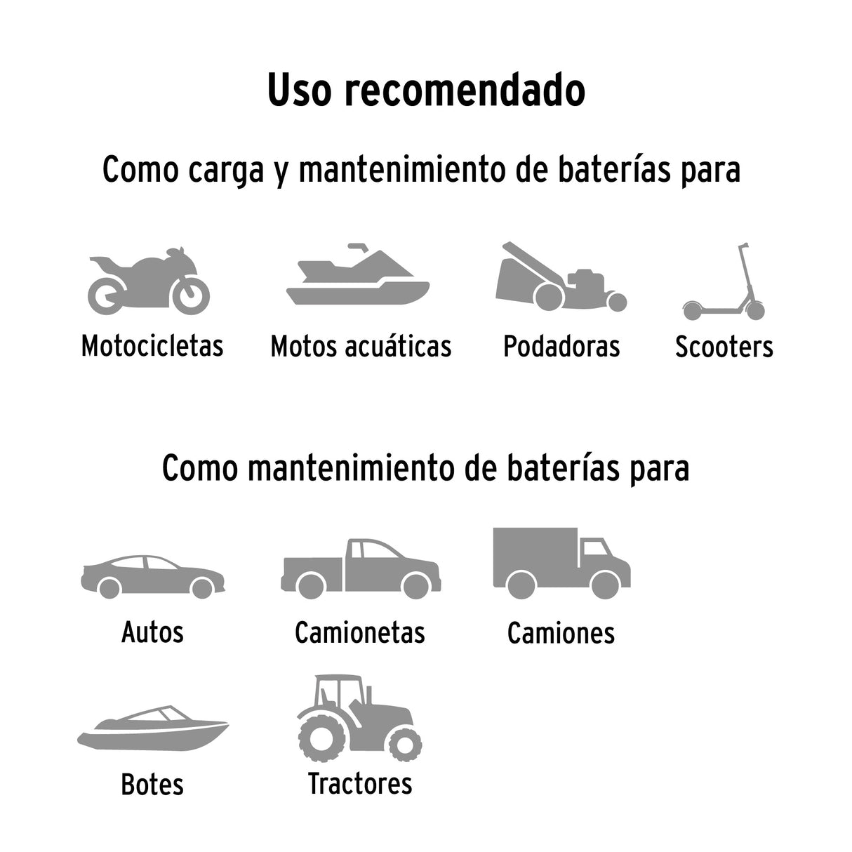 Cargador/Mantenedor de 1 a para Baterías de 6/12 V, Truper