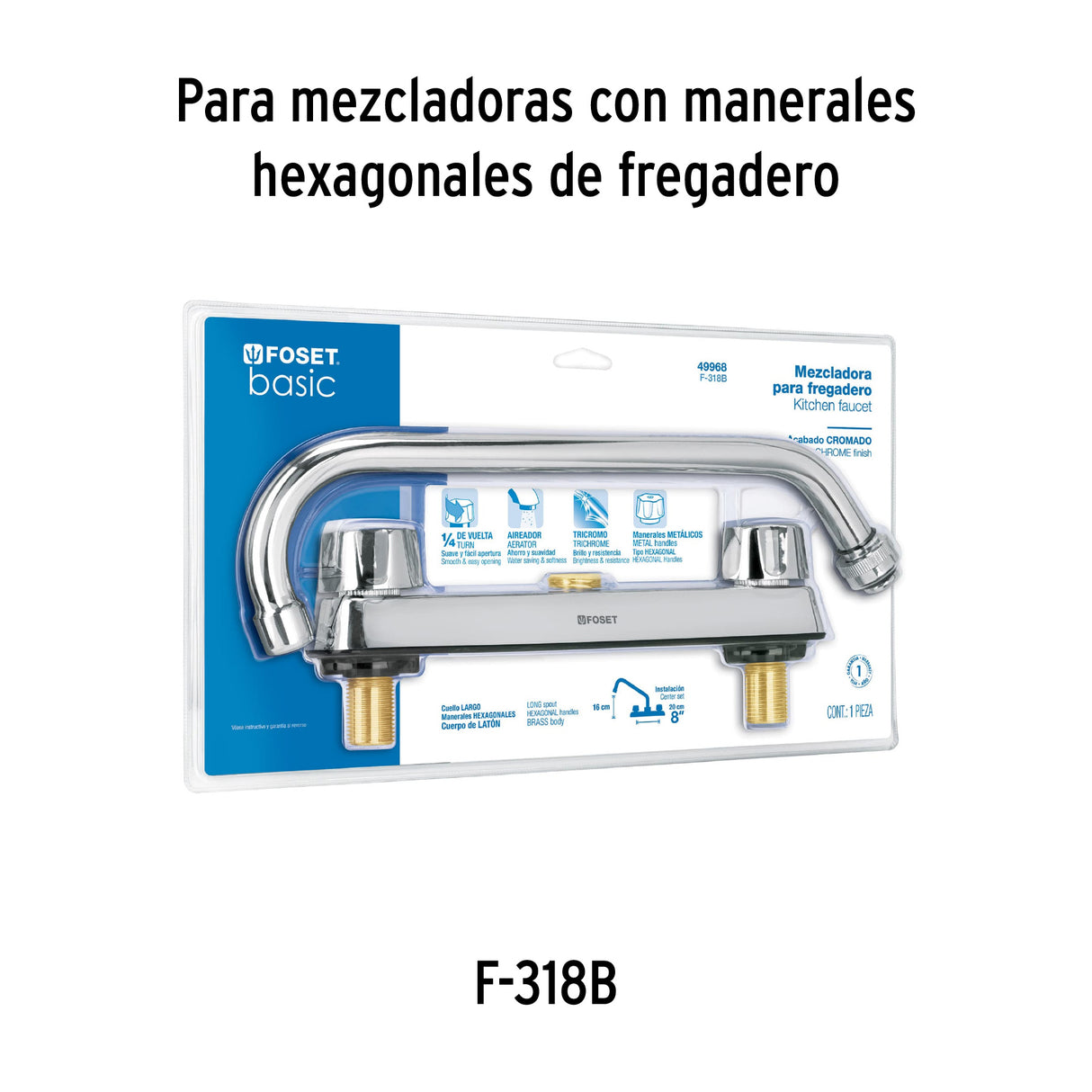 Bolsa con 2 Cartuchos Cerámicos para Mezcladoras, Foset