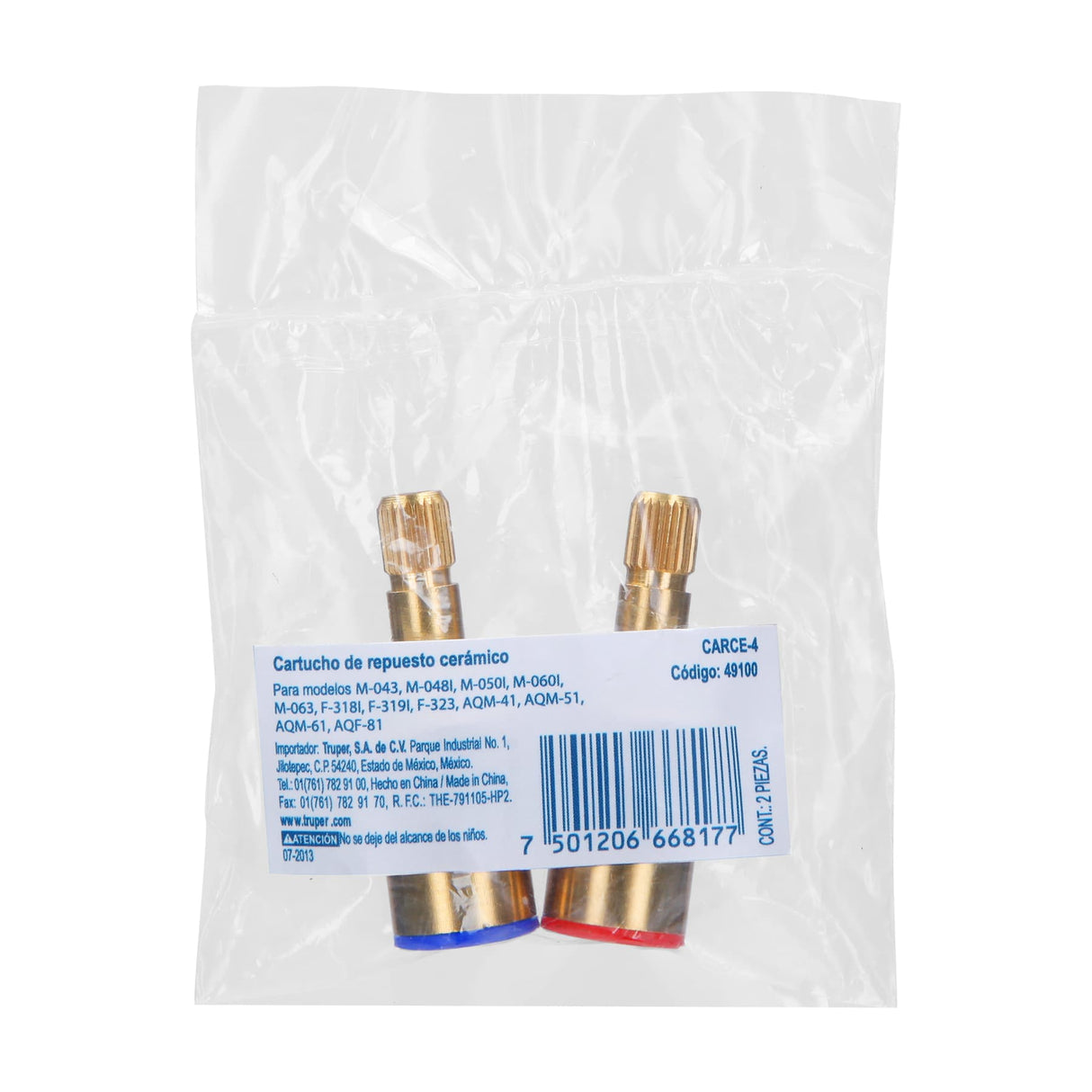 Bolsa con 2 Cartuchos Cerámicos para Mezcladoras, Foset