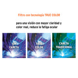 Careta Electrónica para Soldar Sombra 9-13, Rayos, Pretul