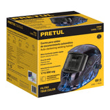 Careta Electrónica para Soldar Sombra 9-13, Rayos, Pretul