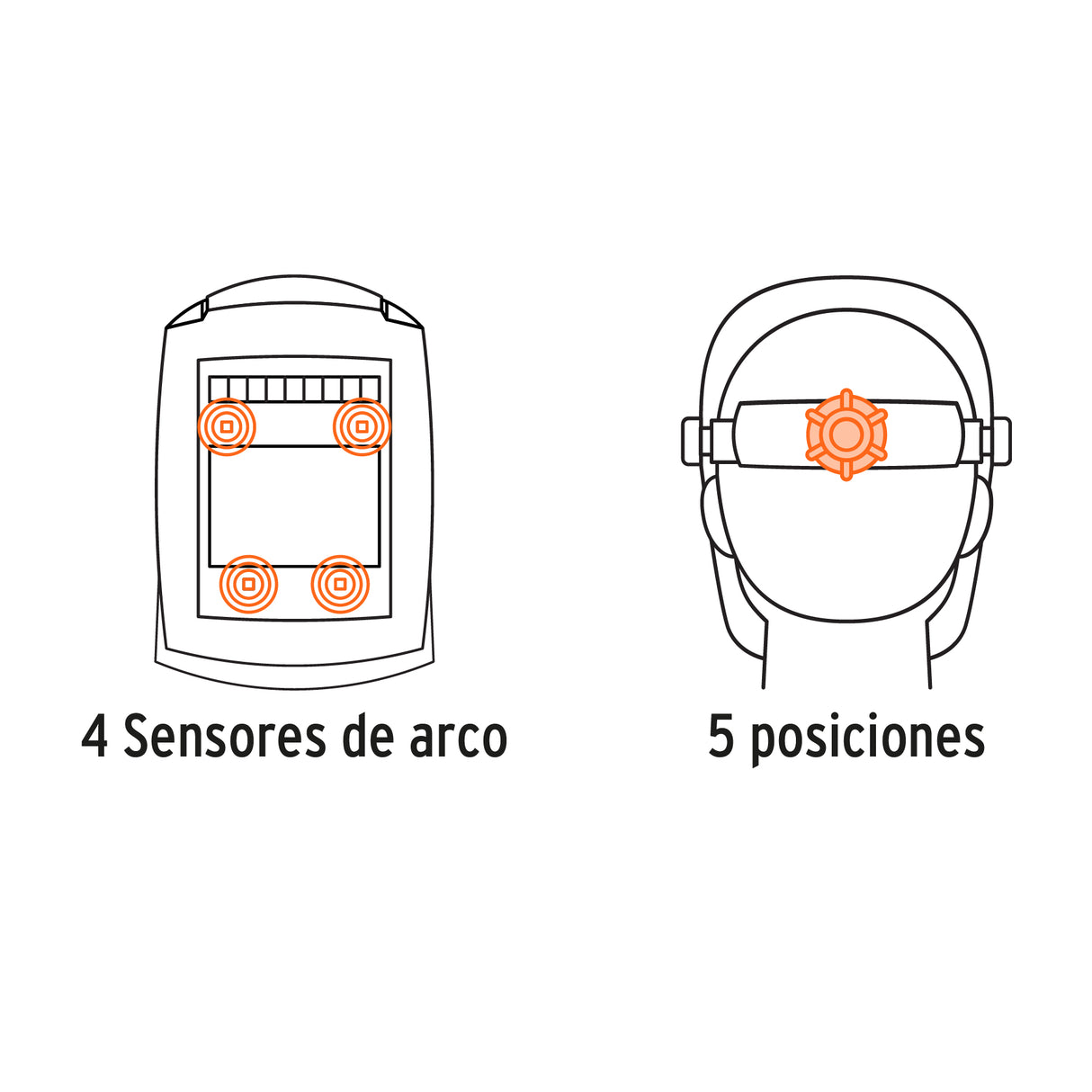 Careta Electrónica para Soldar Sombra 9-13, Calavera, Truper