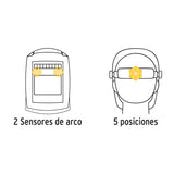 Careta Electrónica para Soldar 9-13, Semiprofesional, Pretul