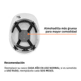 Casco de Seguridad Ventilado, Ajuste de Matraca, Blanco
