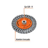 Carda Circular 6' Alambre Trenzado, Eje 5/8'-11, Truper