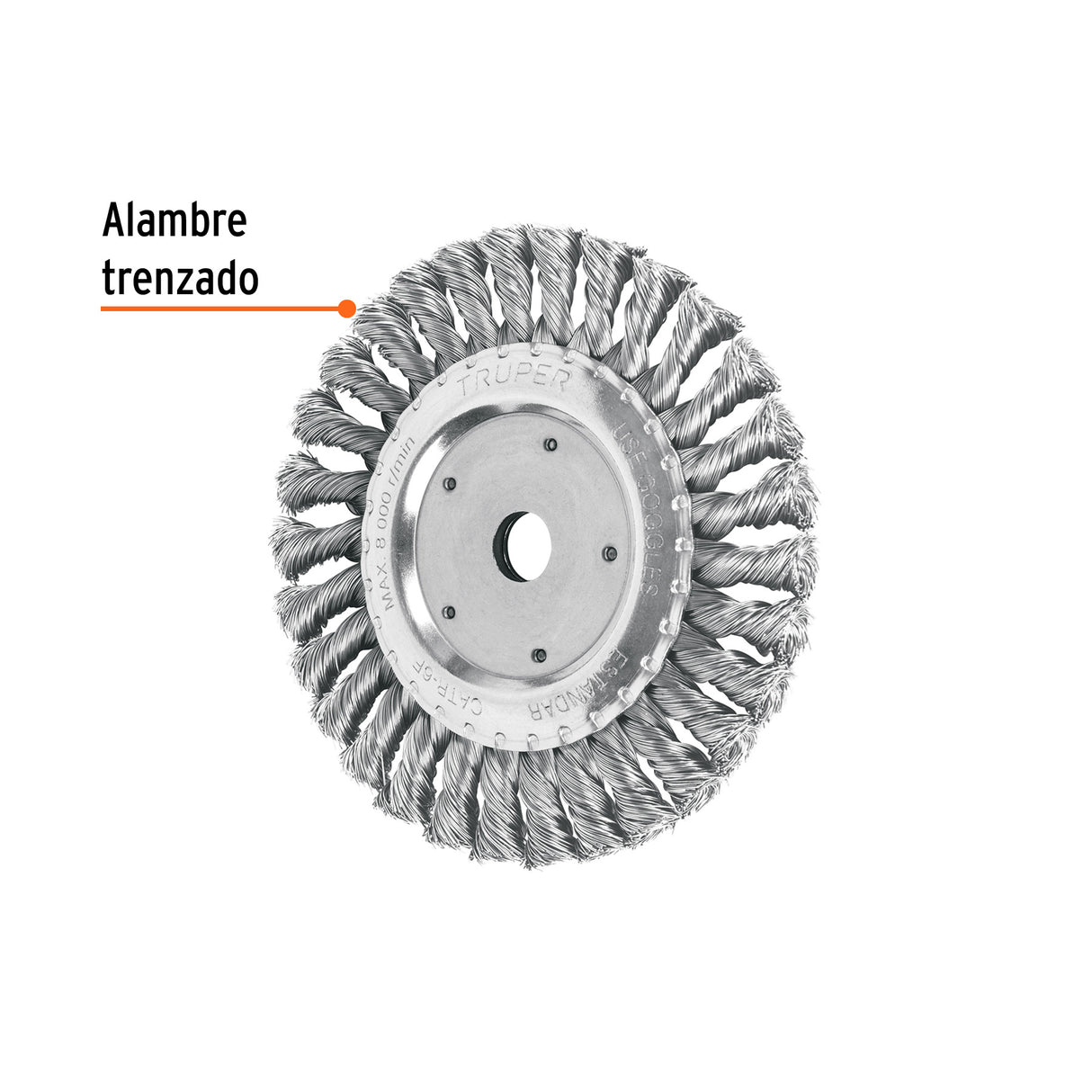 Carda Trenzado Fino 6' X 5/8' para Esmeril, Truper