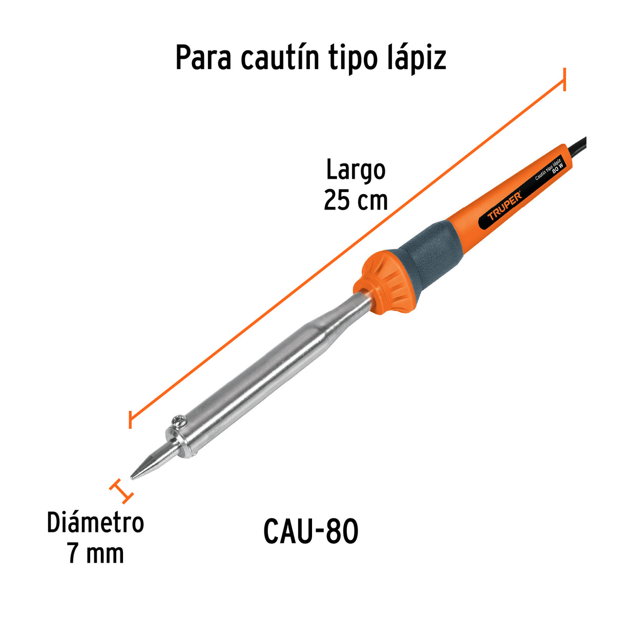 Cautín 80 W Tipo Lápiz para Trabajo Pesado, Truper