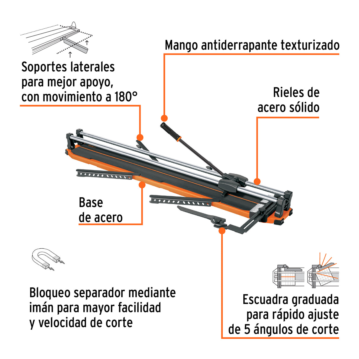 Cortador Azulejo 40' (100 cm) Gran Formato C/Maletín, Expert