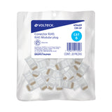 Plug RJ45 CAT6, Bolsa con 20 Piezas, Volteck