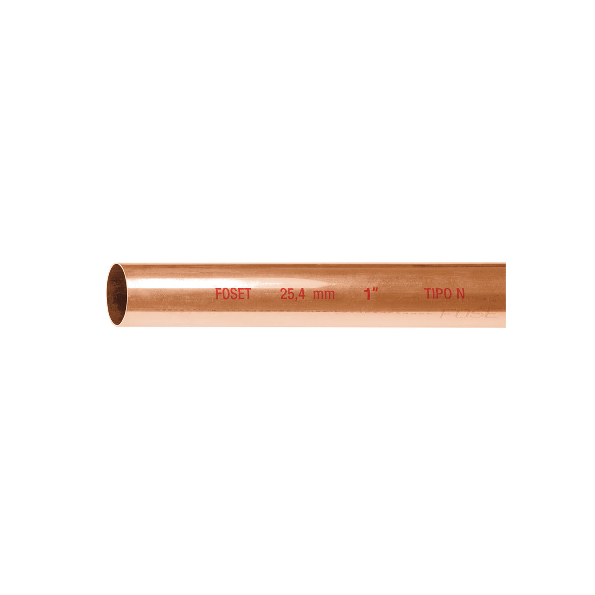 Tubo Rígido de Cobre 1' Tipo 'N', 3M, 1.4 kg, Foset