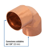 Codo 90° de Cobre de 1-1/4', Foset
