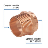 Conector de Cobre de Rosca Exterior 1', Foset Basic