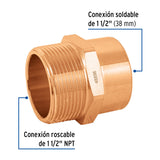 Conector de Cobre, Rosca Exterior 1-1/2', Foset