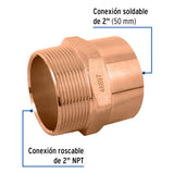 Conector de Cobre, Rosca Exterior 2', Foset