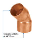 Codo 45° de Cobre 3/4', Foset Basic