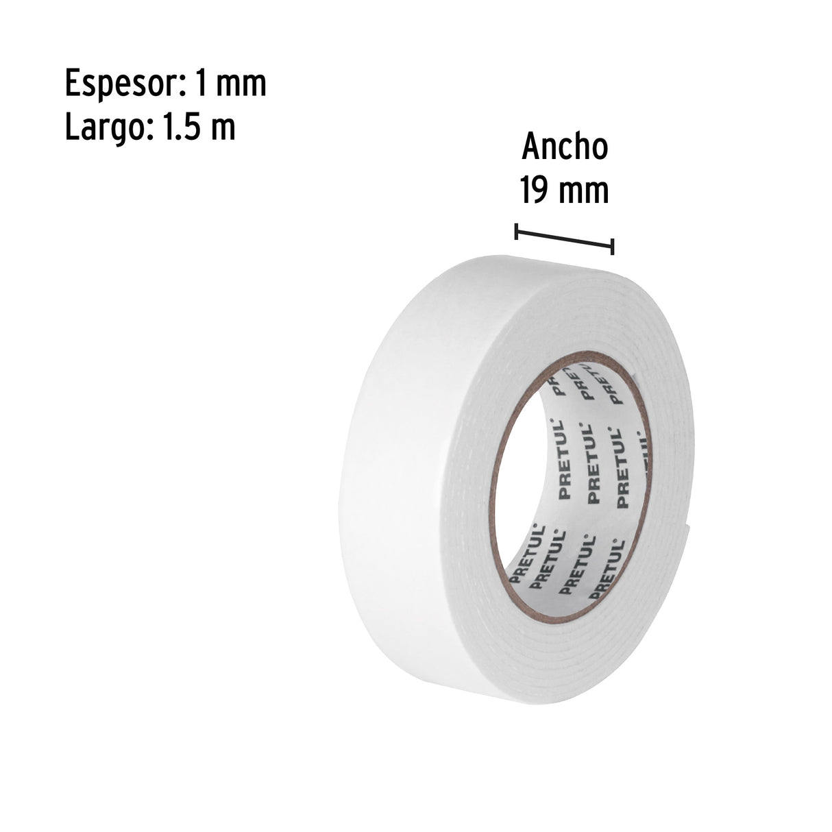 Cinta Doble Cara de 19 mm X 1.5 m Pretul