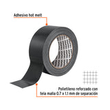 Cinta Negra para Ducto 30M X 48 mm, Espesor 0.19 mm, Truper