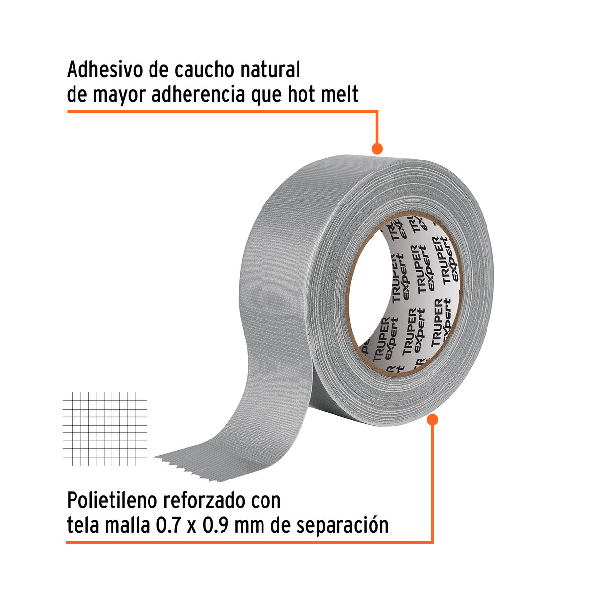 Cinta para Ducto 30M X 48 mm, Espesor 0.27 mm, Expert