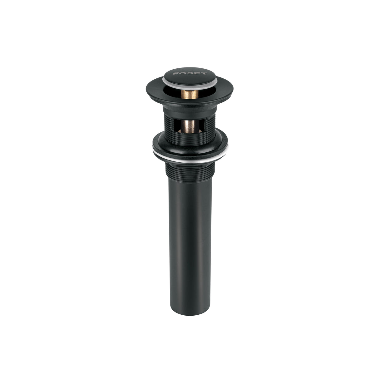 Contra para Lavabo, con Rebosadero, Sistema Push, Negro