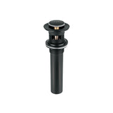 Contra para Lavabo, con Rebosadero, Sistema Push, Negro