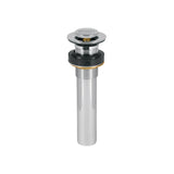 Contra para Lavabo, sin Rebosadero, Sistema Push, Cromo