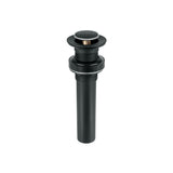 Contra para Lavabo, sin Rebosadero, Sistema Push, Negro