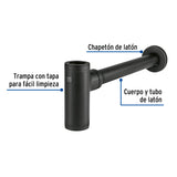 Céspol de Bote Minimalista 1 1/4', Negro, para Lavabo, Foset