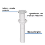 Contra para Lavabo C/Rebosadero, Polipropileno, 1-1/4'