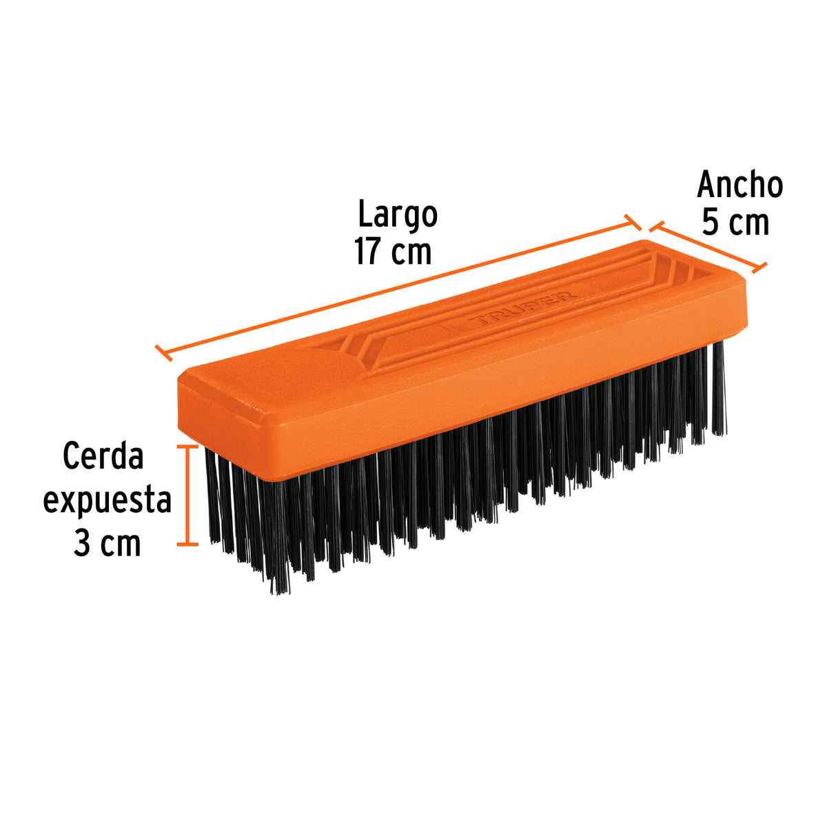 Cepillo Rectangular de Alambre 114 Pinceles, sin Mango, Truper