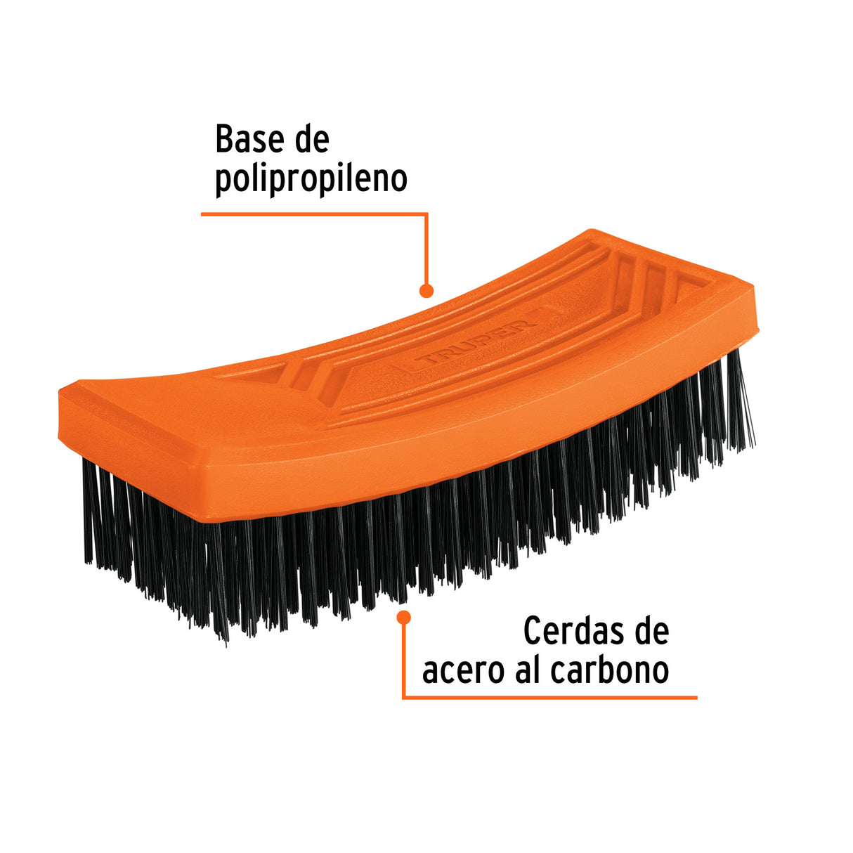 Cepillo Rectangular de Alambre 180 Pinceles, sin Mango, Truper