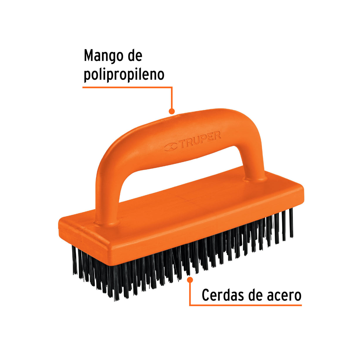 Cepillo Rectangular de Alambre 172 Pinceles, con Mango, Truper