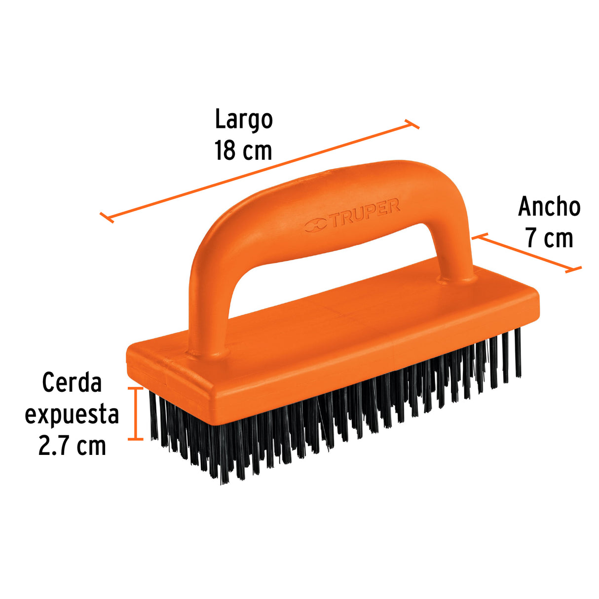 Cepillo Rectangular de Alambre 172 Pinceles, con Mango, Truper