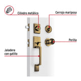 Jaladera/Perilla/Cerrojo, Porto Llave-mariposa, Latónantinguo