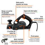 Cepillo Eléctrico 3-1/4', 720 W, Truper Industrial