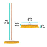 Cepillo Industrial Cerda Suave de 50 cm, Bastón de Madera