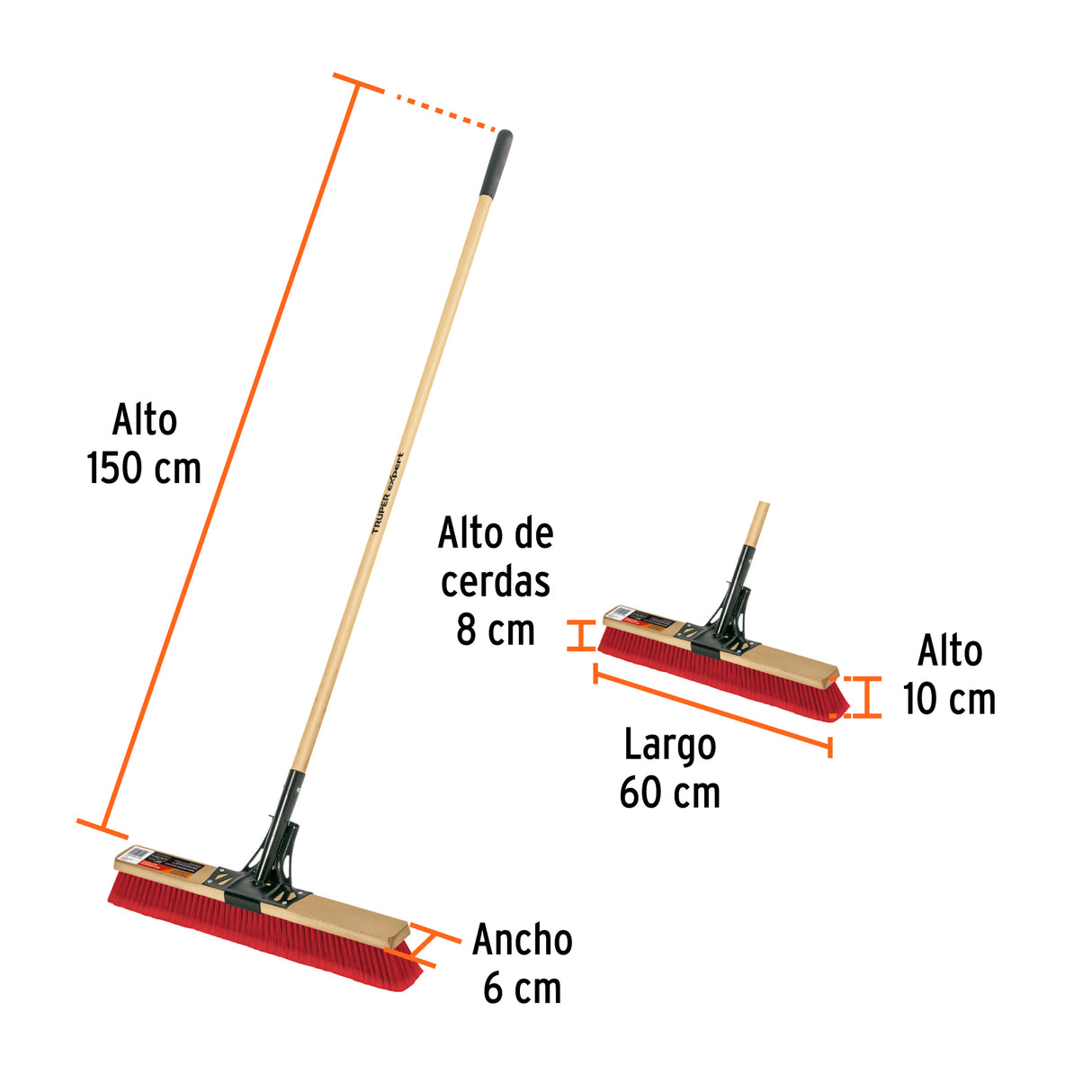 Cepillo Multisuperficies, Cerdas PE, Mango 60 cm, Expert