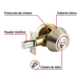 Cerrojo Llave-llave Níquel Satinado, Llave Puntos, Hermex