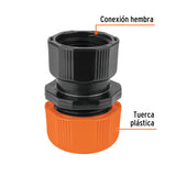 Conector 1/2' Hembra de ABS con Tuerca de Ajuste Manual