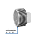 Tapón Macho 1-1/2' de Acero Galvanizado, Foset