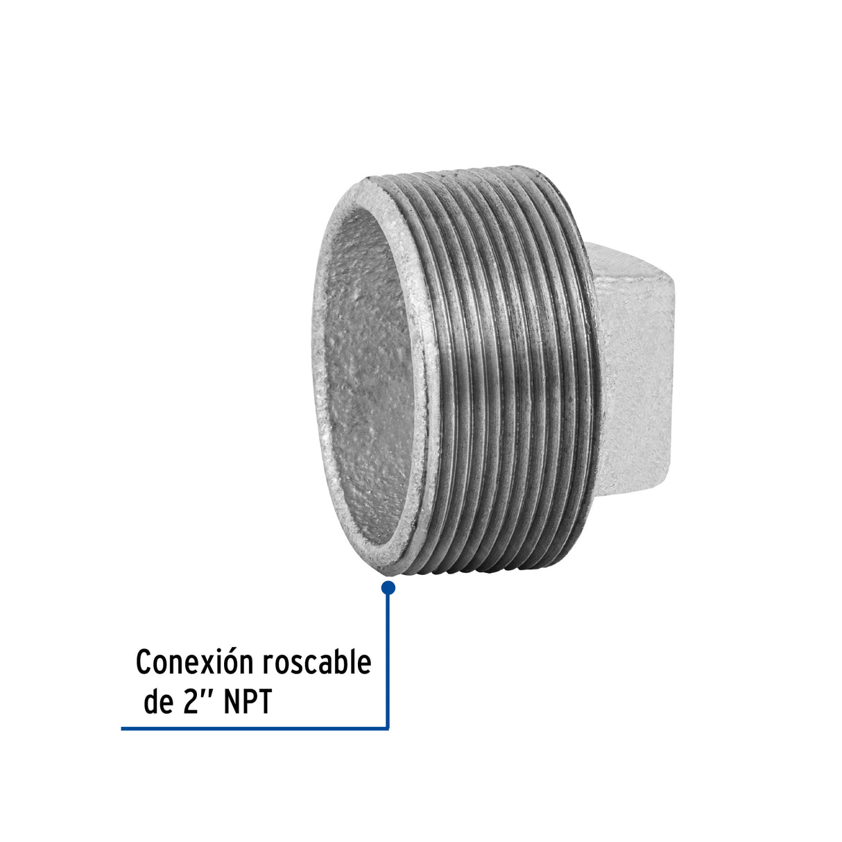 Tapón Macho 2' de Acero Galvanizado, Foset