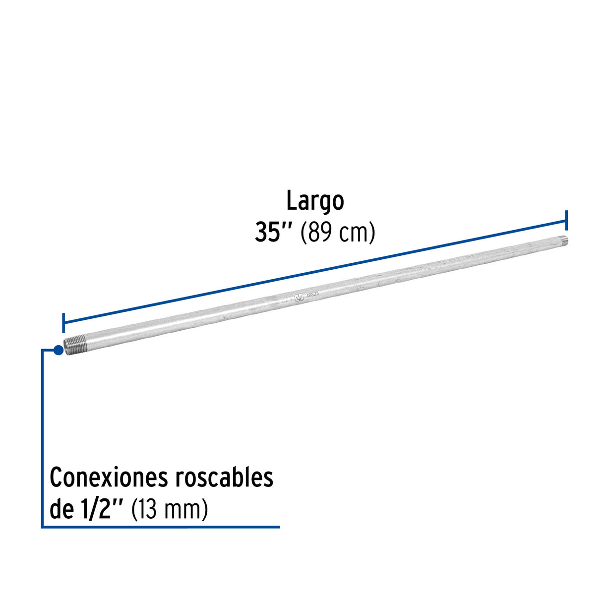 Niple de Acero Galvanizado 1/2 X 35', Foset