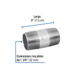 Niple de Acero Galvanizado 1-1/4 X 3', Foset