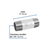 Niple de Acero Galvanizado 1-1/4 X 4', Foset