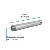 Niple de Acero Galvanizado 2 X 6', Foset