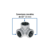 Codo Rincón Acero Galvanizado de 1/2', Foset