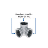 Codo Rincón Acero Galvanizado de 3/4', Foset