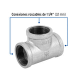 Tee Sencilla 1-1/4' Acero Galvanizado, Foset