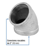 Codo 45° Acero Galvanizado de 2', Foset