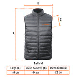 Chaleco de Plumas Ligero para Hombre, Gris, g, Truper