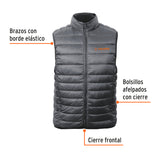 Chaleco de Plumas Ligero para Hombre, Gris, Eg, Truper